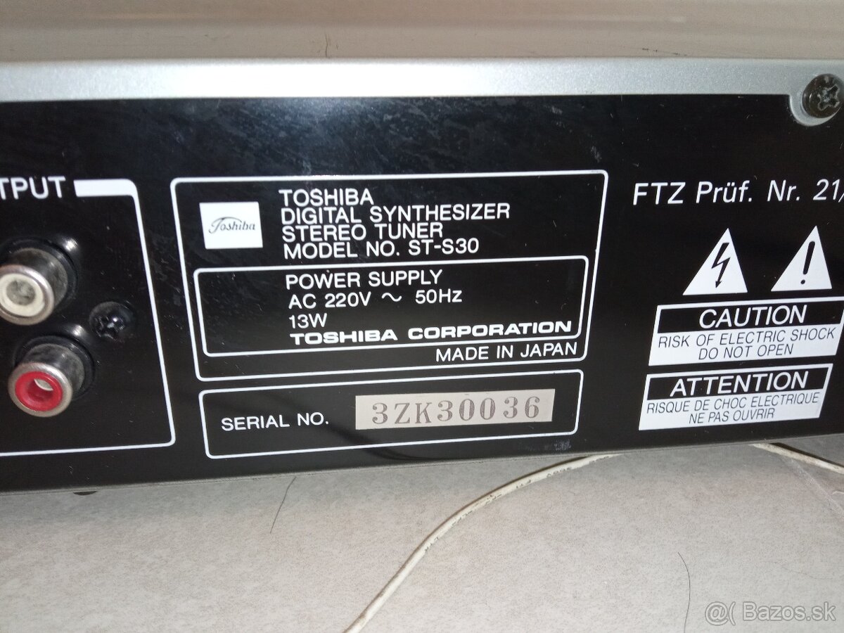 TUNER TOSHIBA ST-S30 QUARTZ SYNTHESIZER - 9