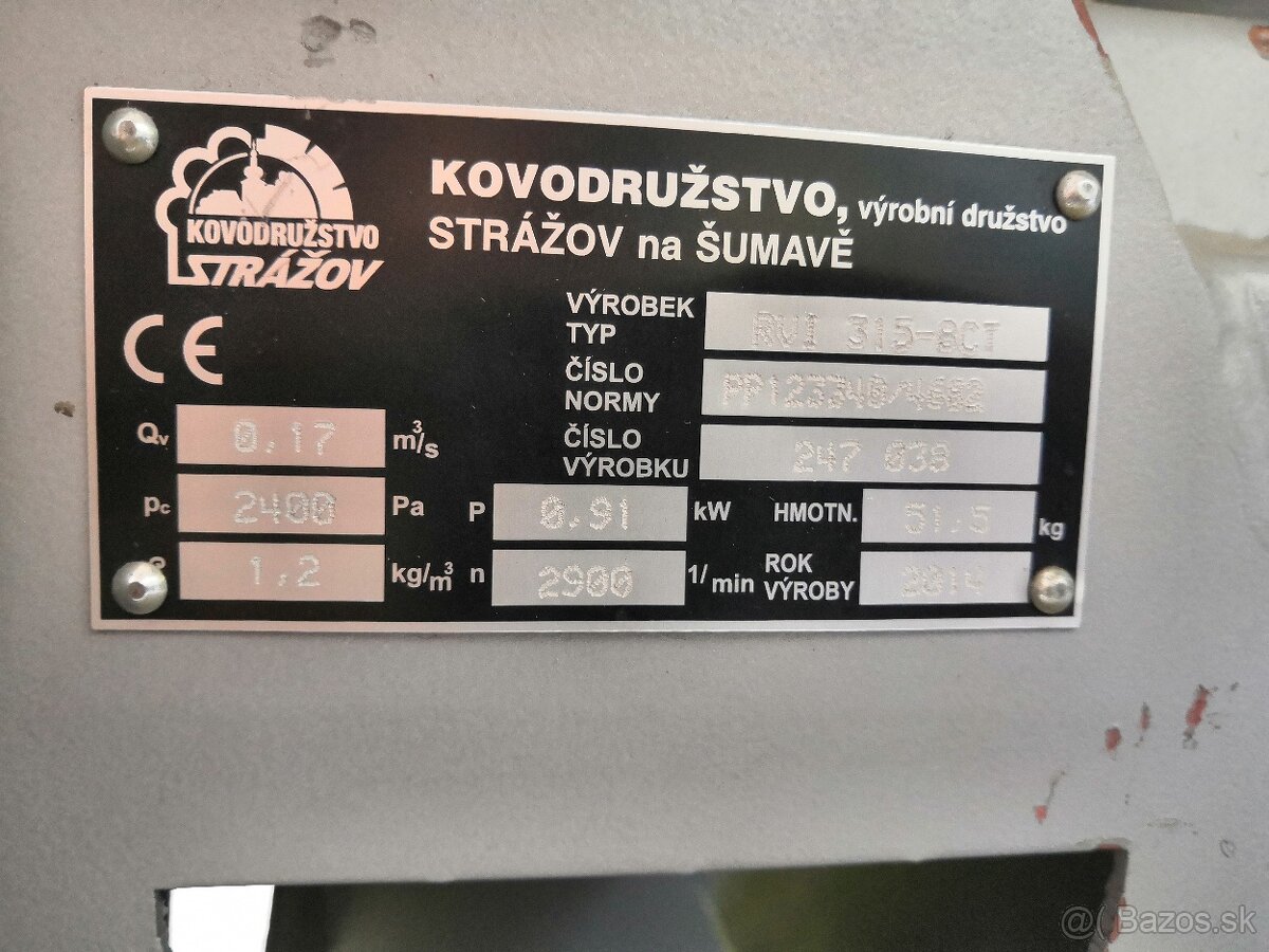 Radiálny ventilátor 1,1kW - 9