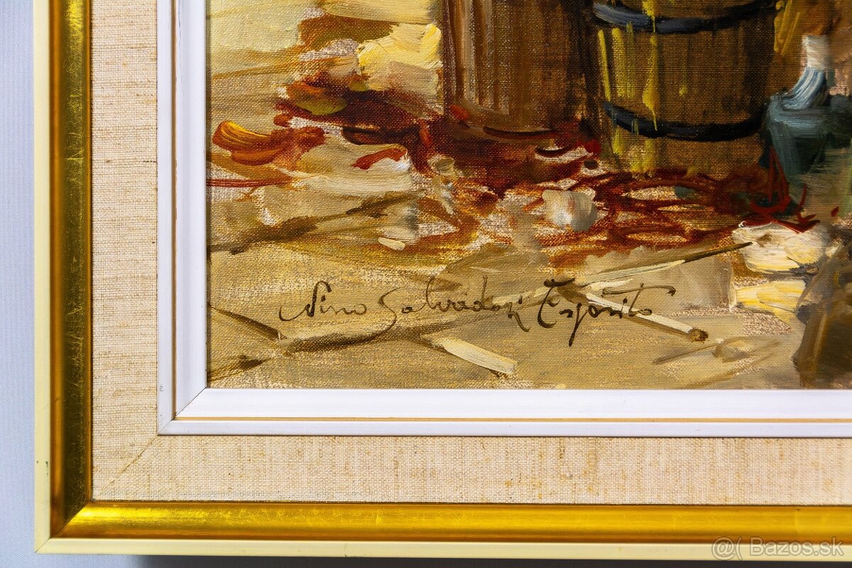 Trh , N.S.Esposito, olej na plátne, 800 × 600 mm - 9