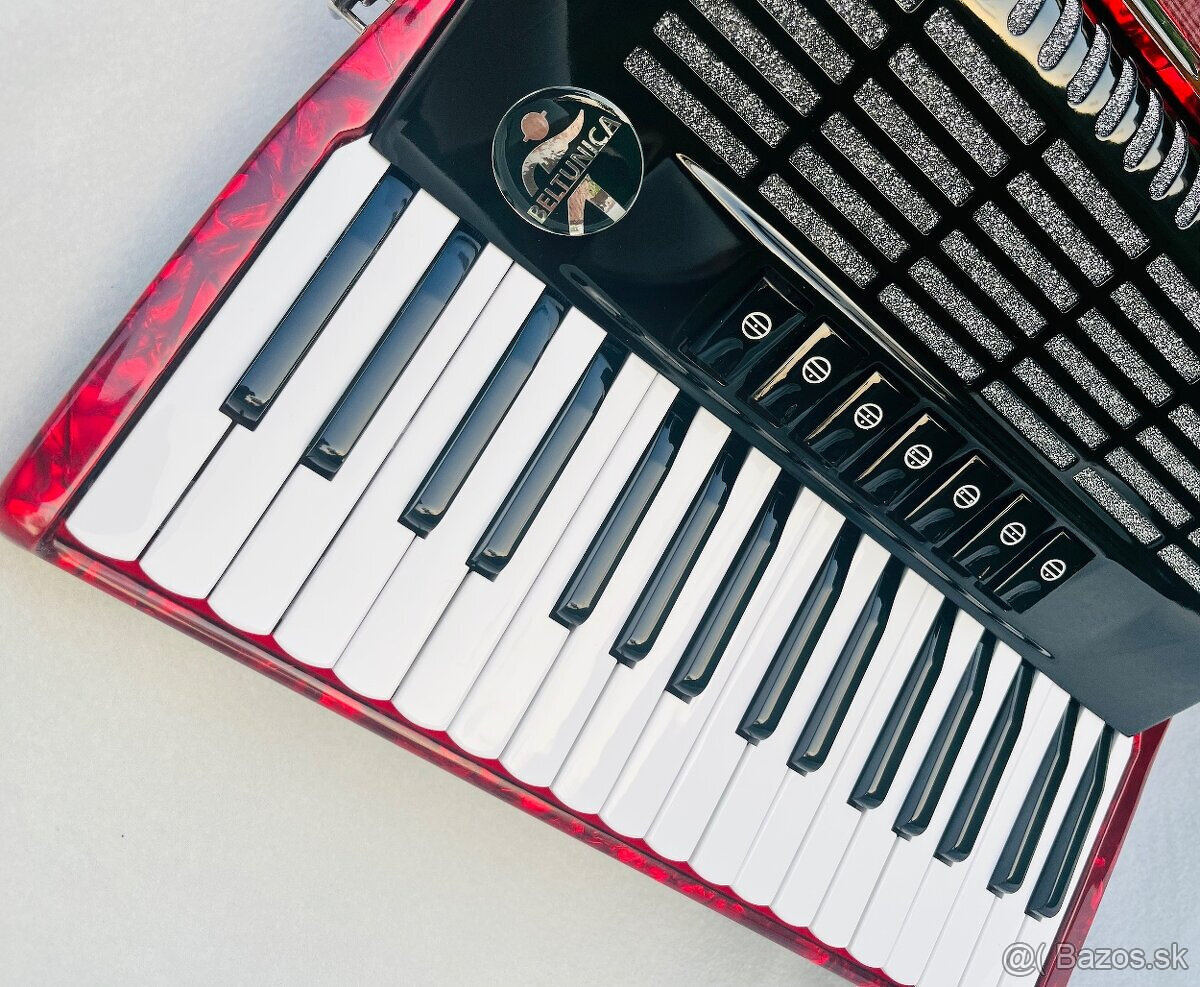 Nový akordeón BELTUNICA VIVALDI 80 basový- krásny zvuk, ľahu - 9
