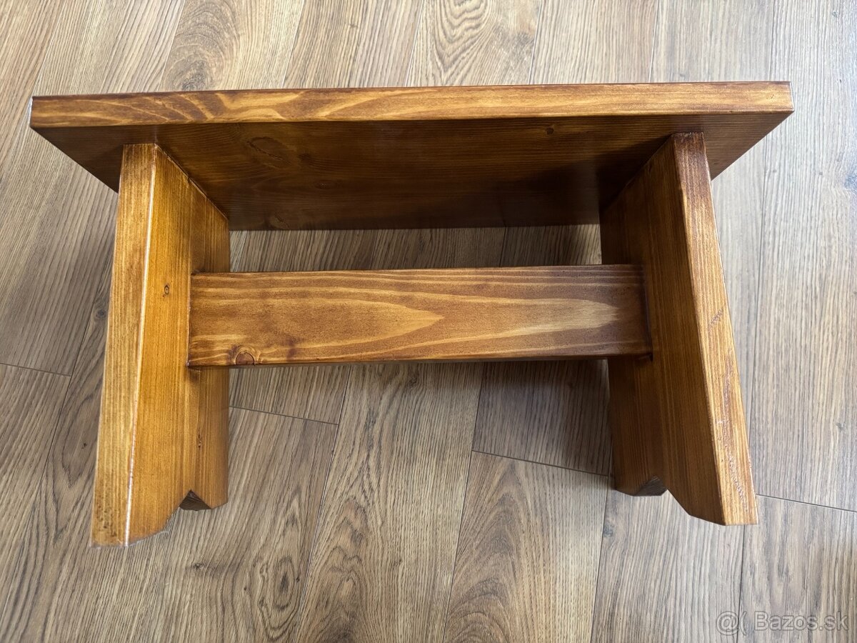 Drevený stolček, stolcek na sedenie - 9