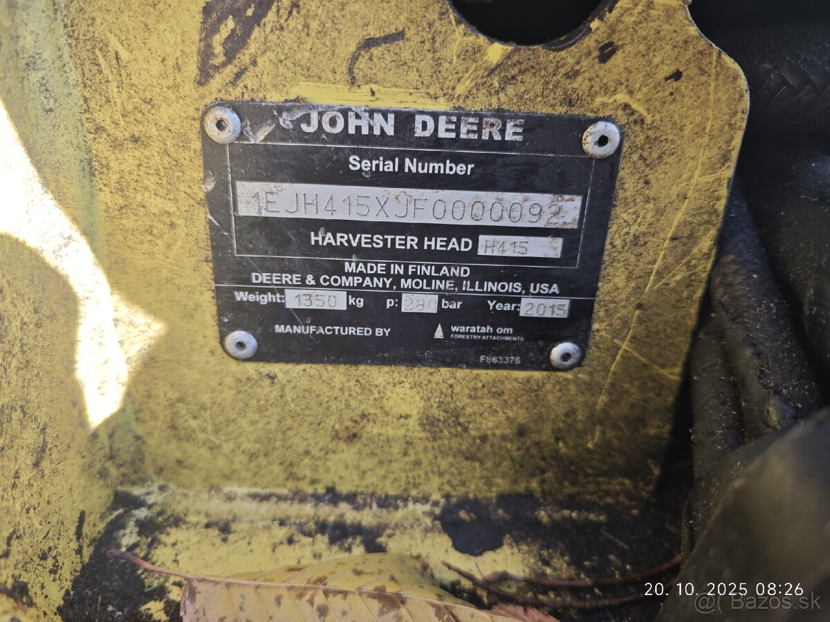 Predám harvestor John Deere 1270E IT4 - 9