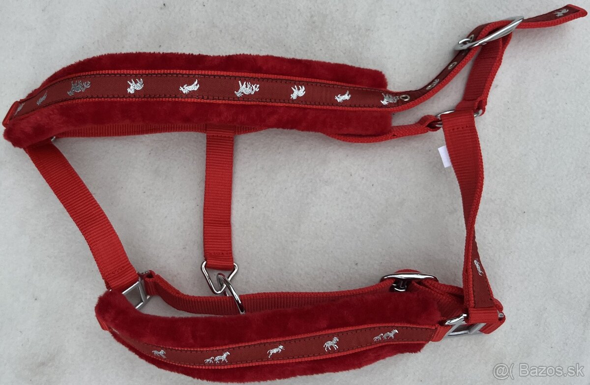 Stájová ohlávka textilní s chlupatinou MIX - 9