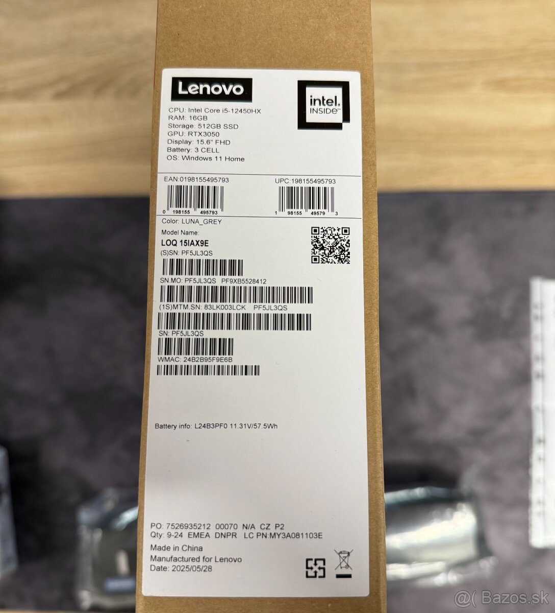NOVÝ herný notebook Lenovo LOQ 15IAX9E Luna Grey - 9