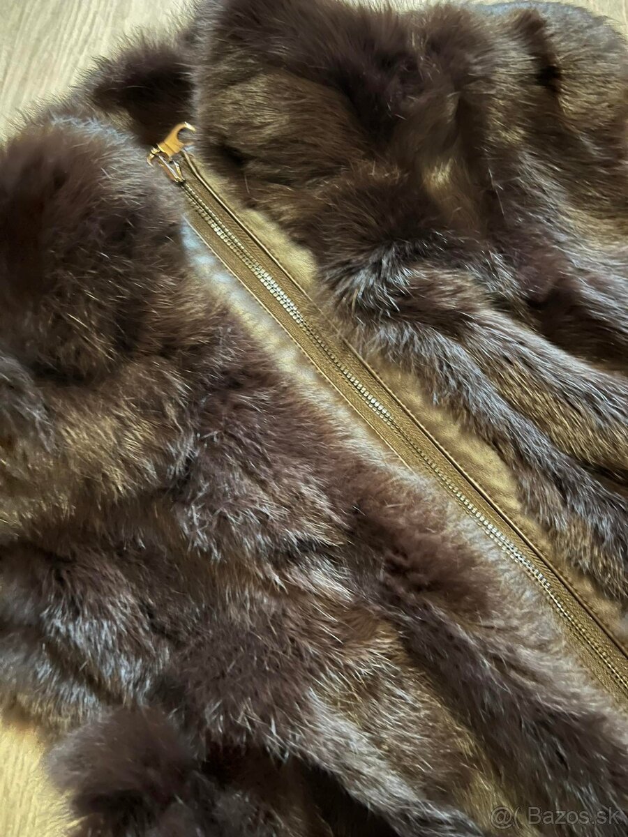 prava kozusinova damska stylova luxusna vesta-bunda - 9