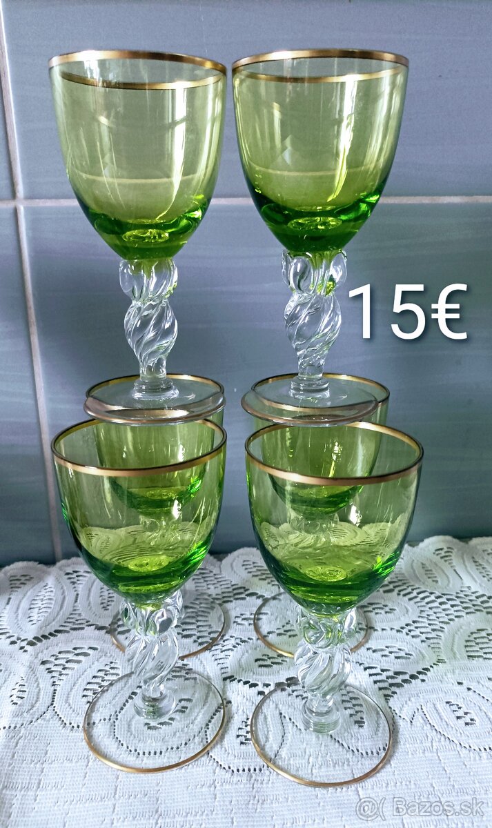 Poháre sklo - mix - 9