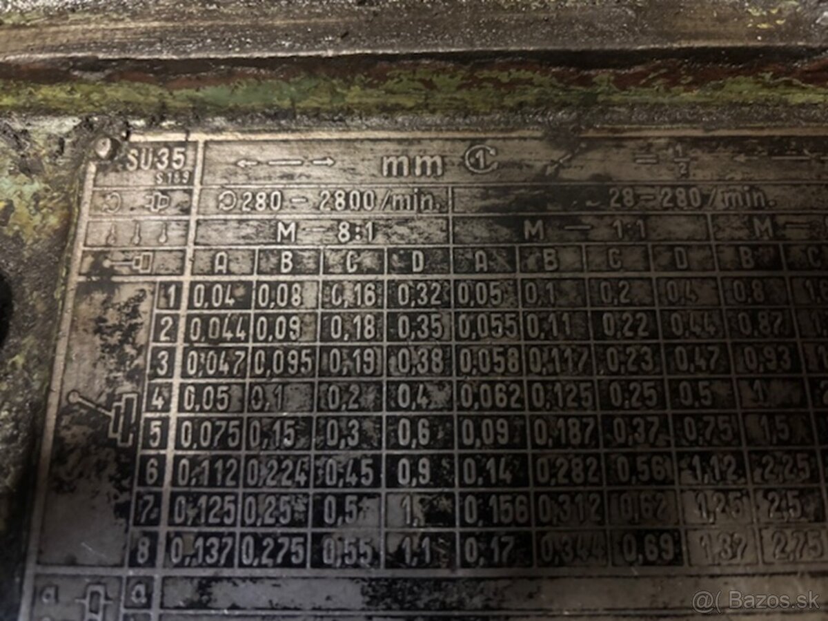 Hrotový soustruh TOS SU 35 (9011) - 9