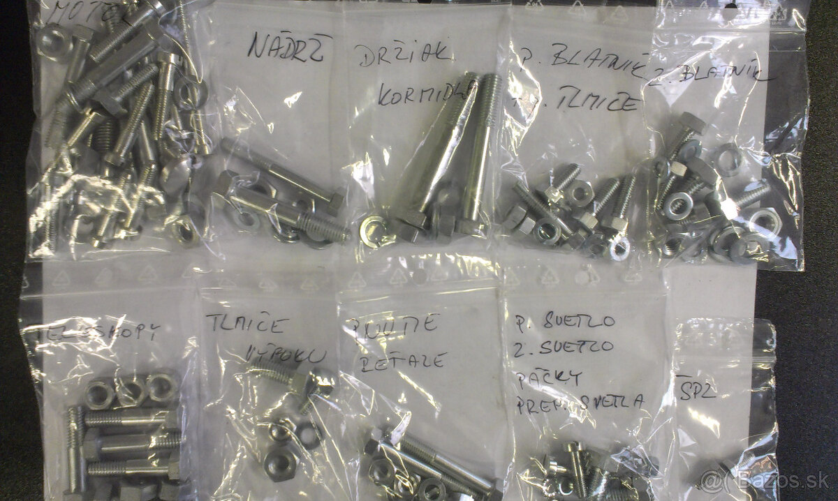 kompletná sada skrutiek na veterány - 9