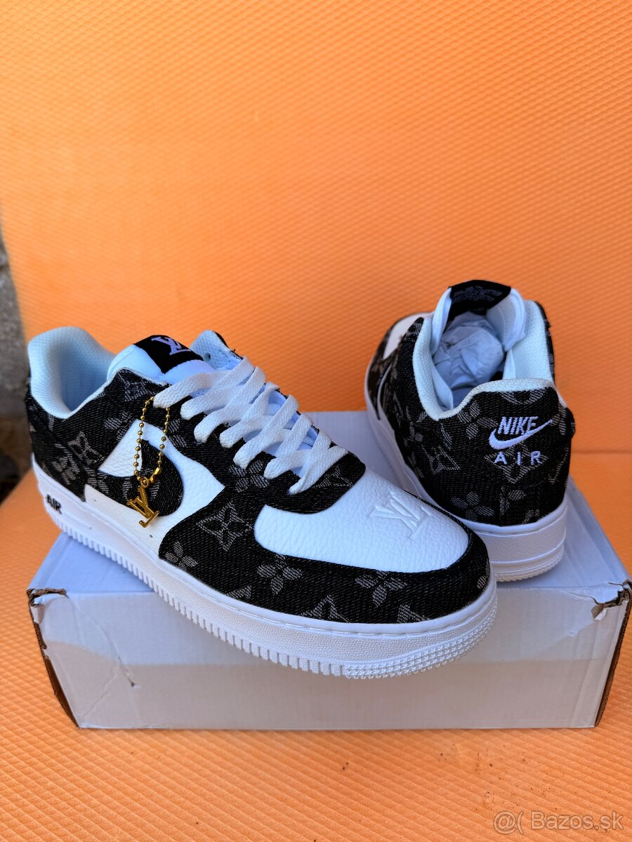 Nike Air Force x Louis Vuitton Čierne s bielim - 9