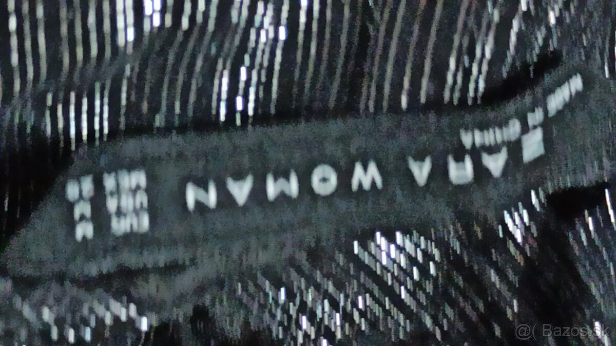 Spoločenské šaty, lesklé čierno strieborné ,veľk.M - 9