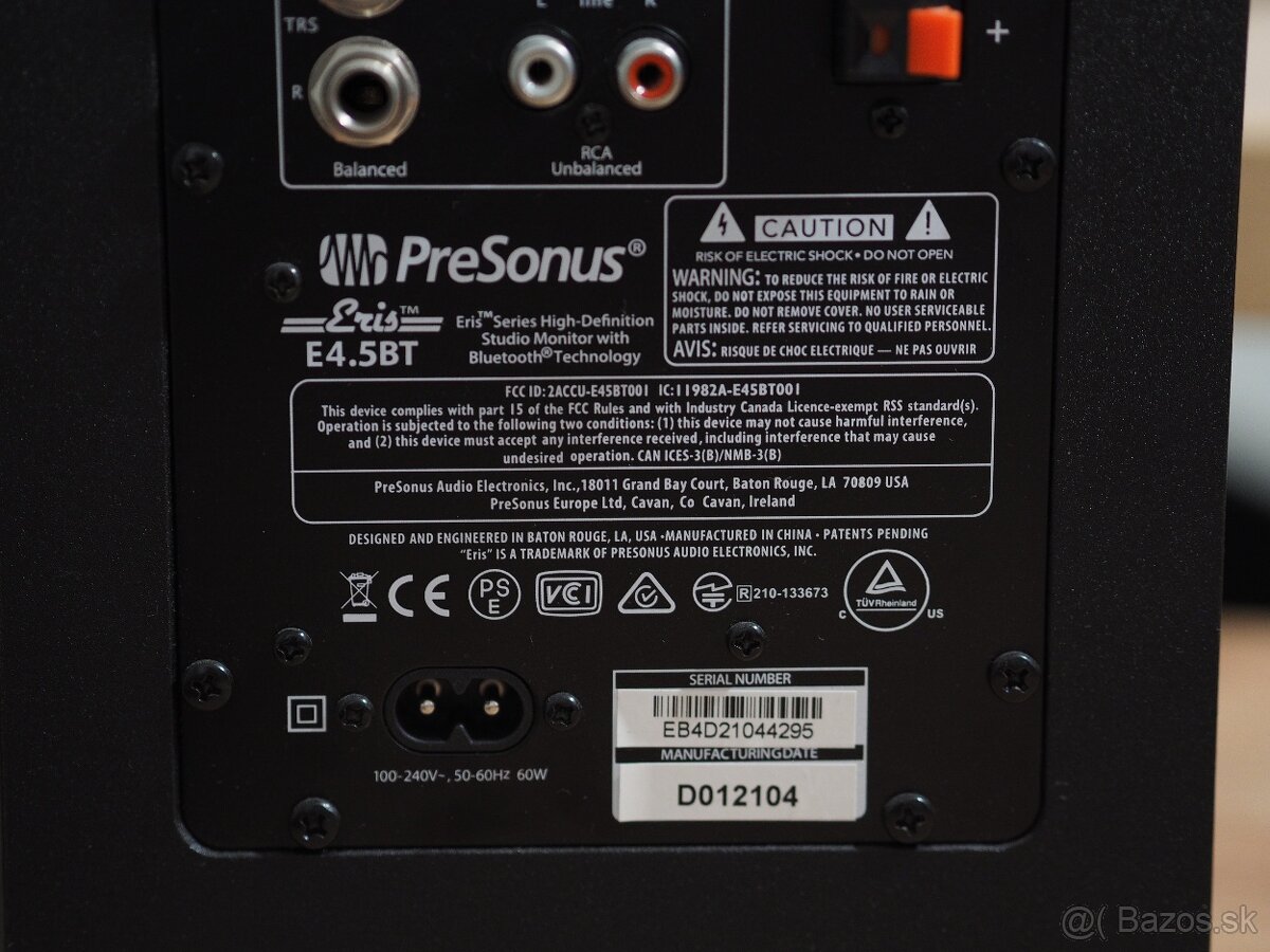 Aktívne štúdiové monitory PreSonus Eris E4.5BT s Bluetooth - 9