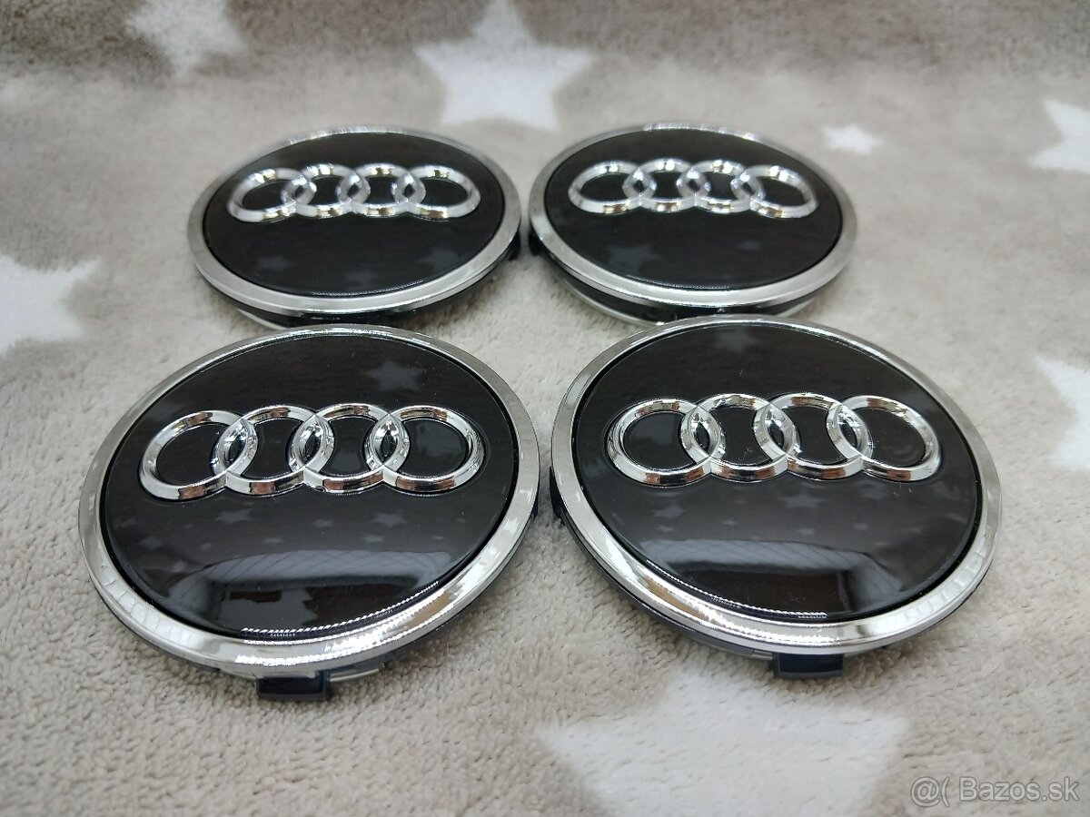 Středové krytky Audi, 61x58mm černá - 9