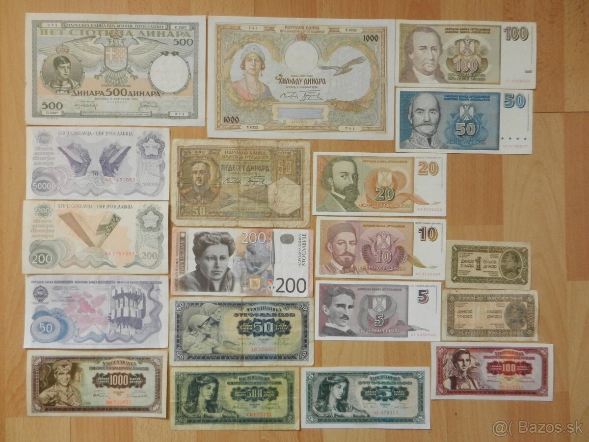 Bankovky staré Španielsko, Srbsko a iné - 9