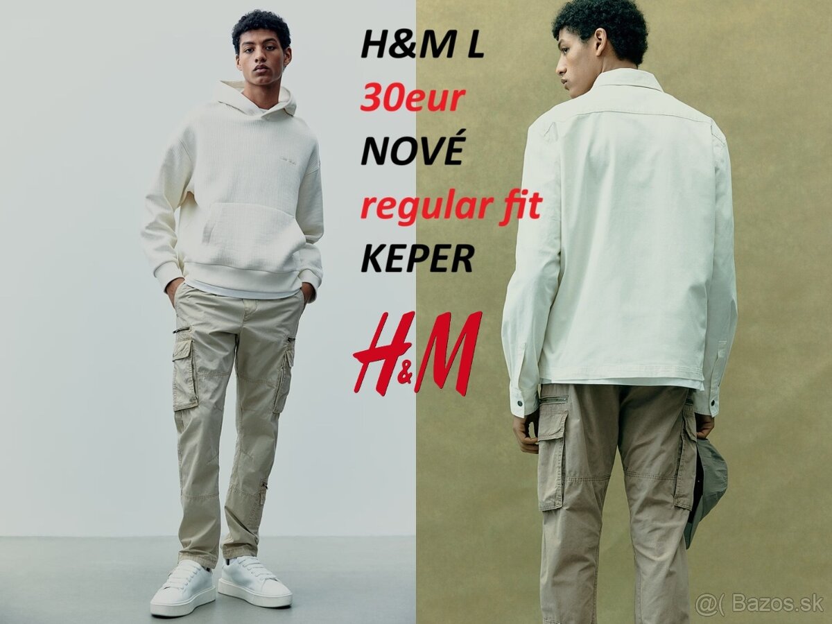 Keprové cargo nohavice HM (Kapsáče) - 9