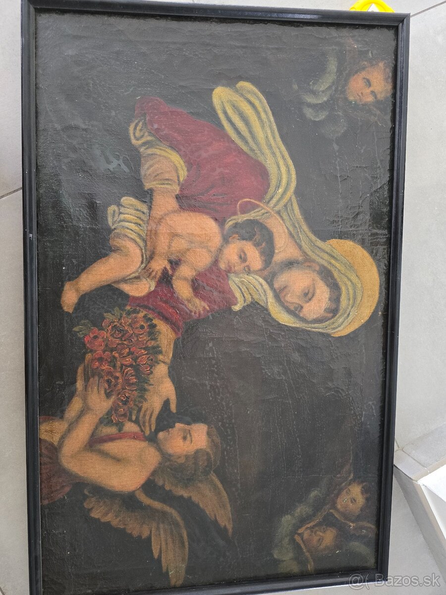 Starožitný obraz maľba na plátne - 9