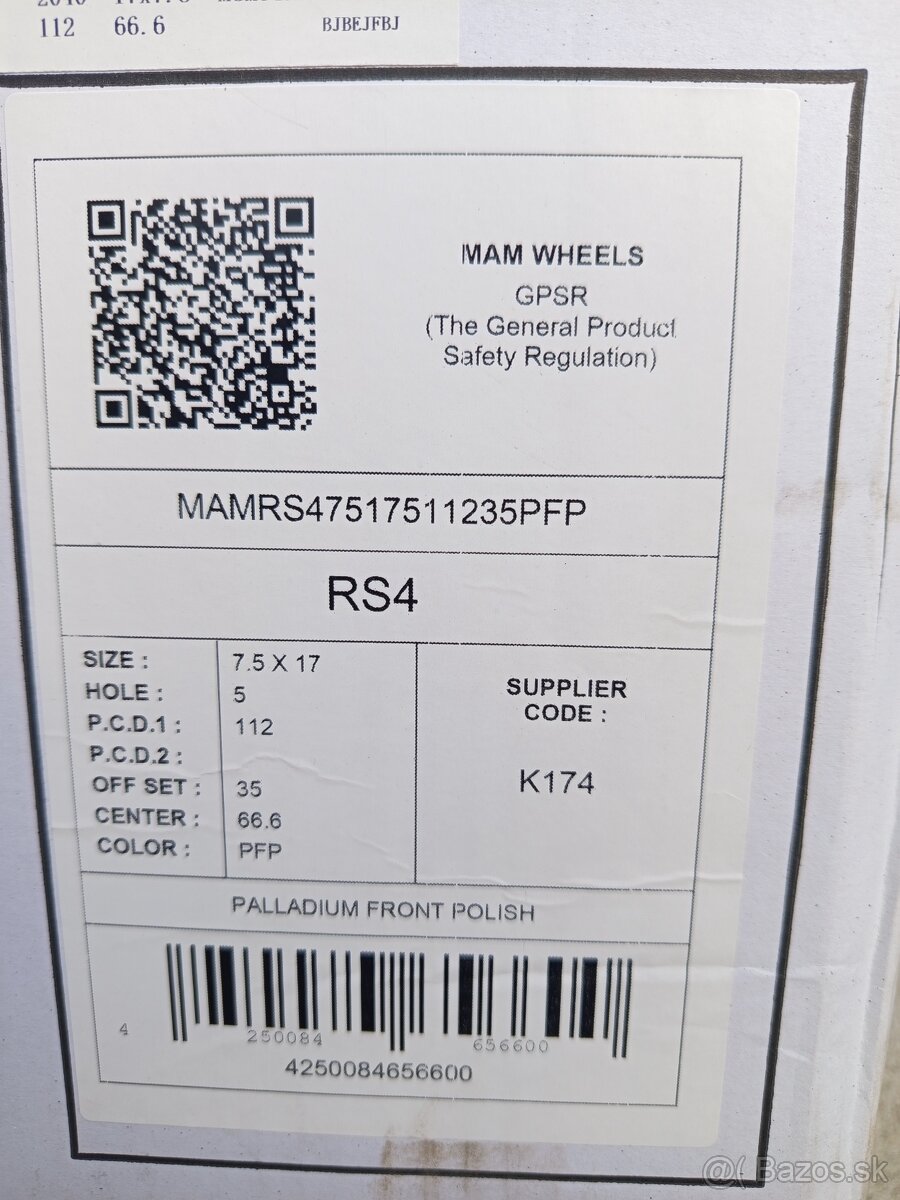 Alu disky R17 5x112 Et35 7.5J MAM RS4 Škoda Seat Vw Audi - 9