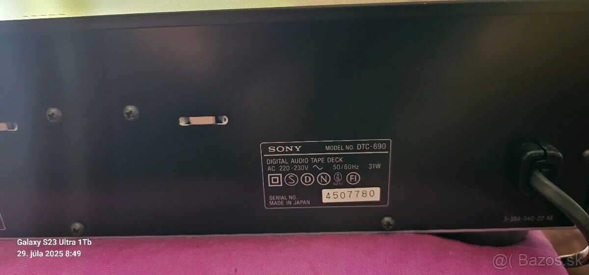 Predám DAT Sony DTC-690 - 9