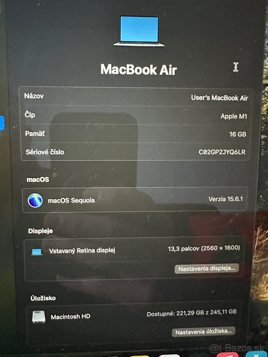 Predam MacBook Air M1 2020 16GB RAM 256GB SSD - 9
