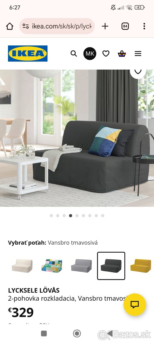 IKEA perfektná rozkladacia pohovka pre 2 osoby - 9