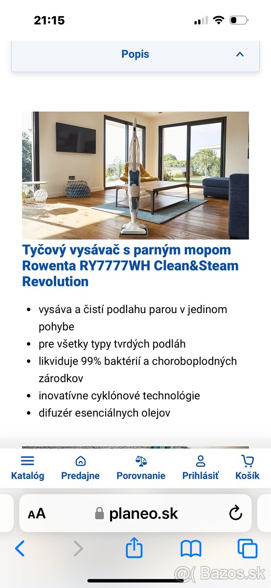 Tyčovými vysávač s psrným mojom Rowenta - 9