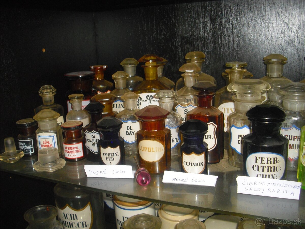 Predam zbierka starozitna lekarenska nadoba, flaska... - 9