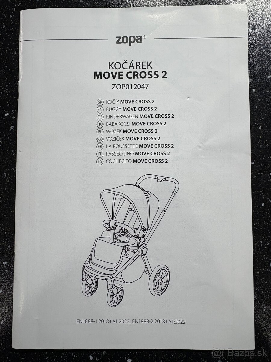 Zopa MOVE CROSS 2, Antique Green/Black, športový kočík - 9