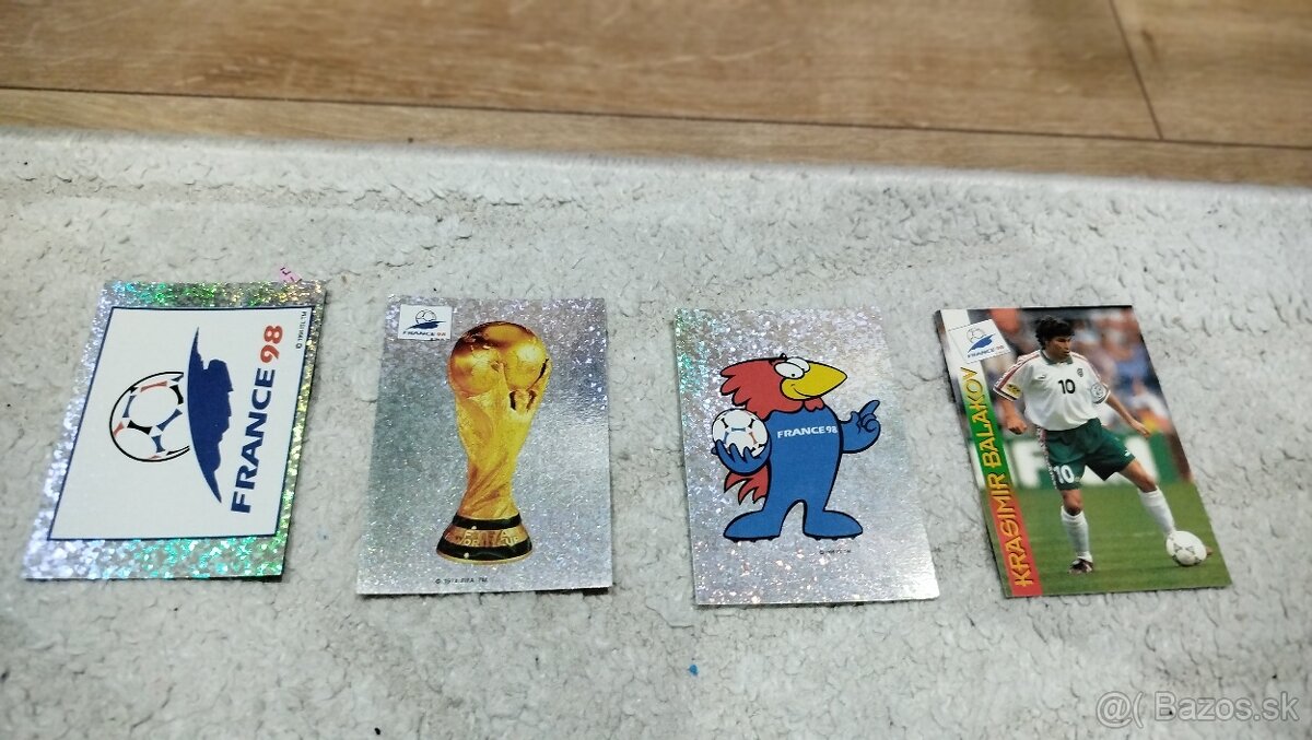 Predám komplet sériu futbalových kartičiek FRANCE 98 - 9