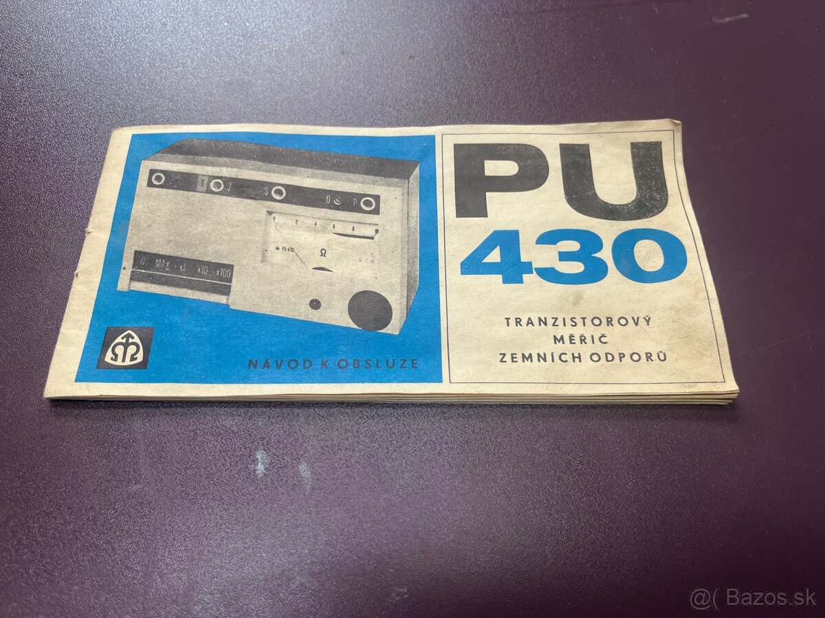 Tranzistorový merač zemného odporu PU 430 - 9