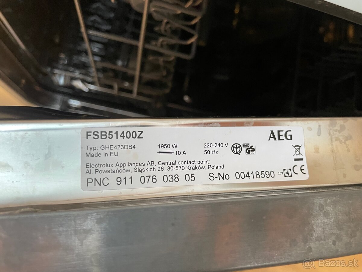 Vstavana umyvacka riadu AEG (45cm) - 9