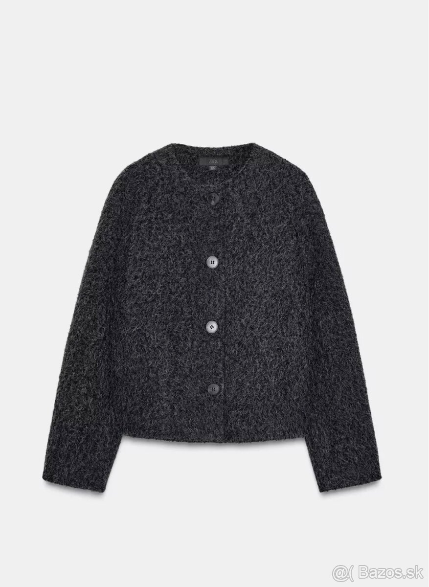 Kabát s buklé šálom nový - 9