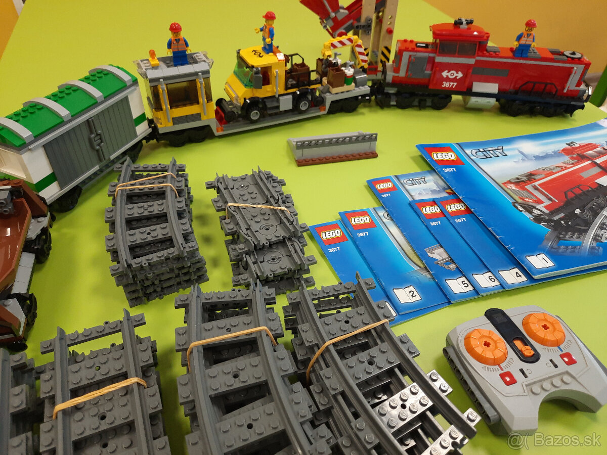 LEGO 3677 - séria CITY - Červený nákladný vlak - 9