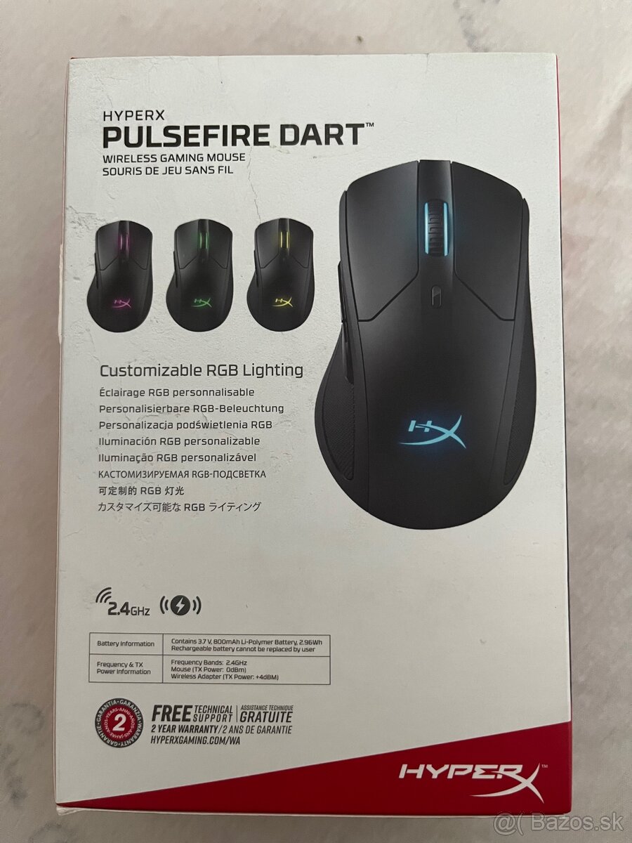 HyperX Pulsefire Dart bezdrôtová herná myš - 9