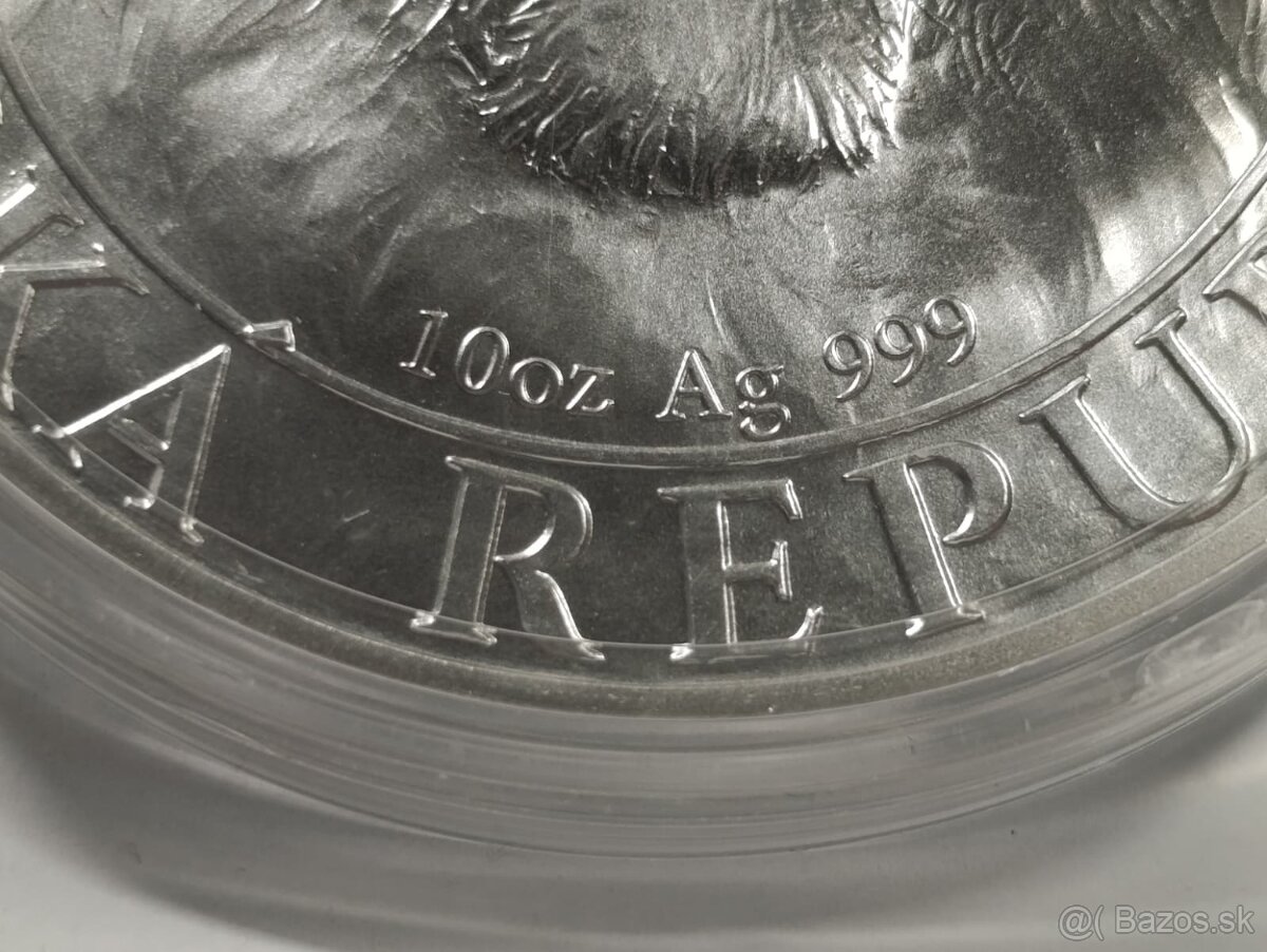 Stříbrná 10 oz investiční mince Český lev 2022 stand, 311gr. - 9