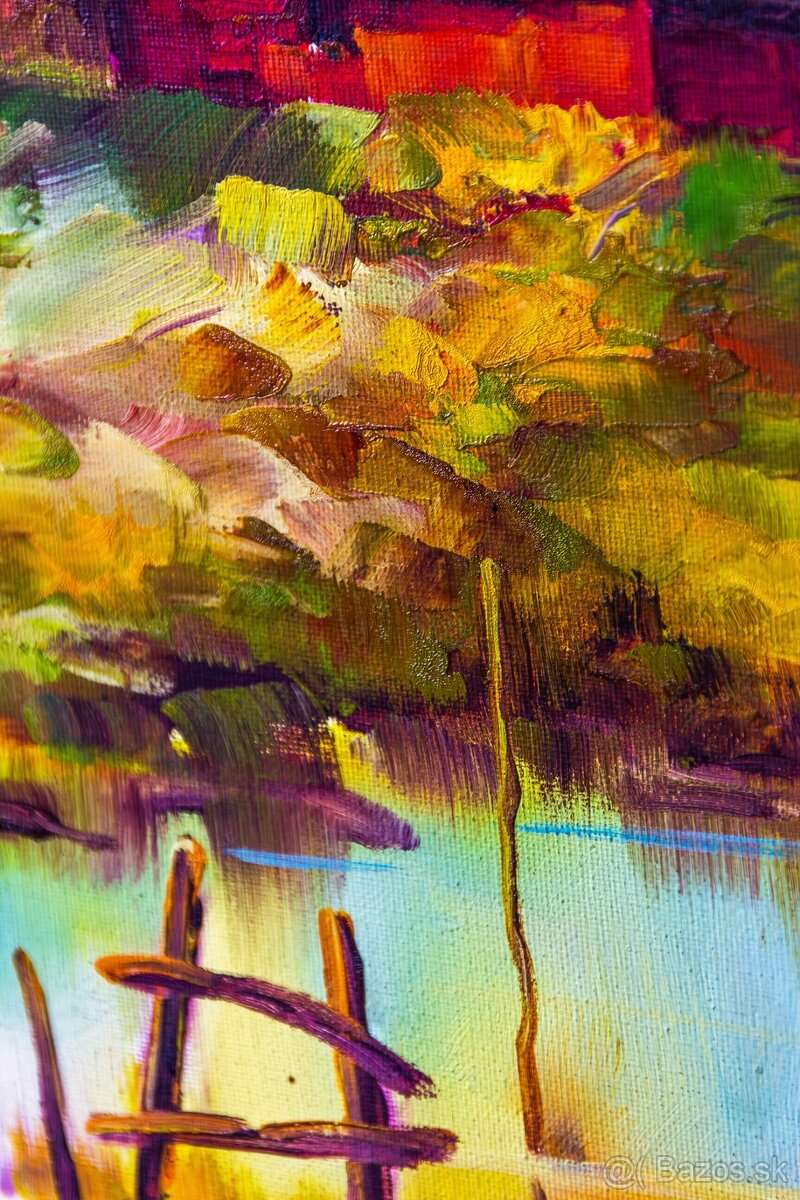 Dedina , Almut Pusch-Drescher, olej na plátne, 990 × 690 mm - 9