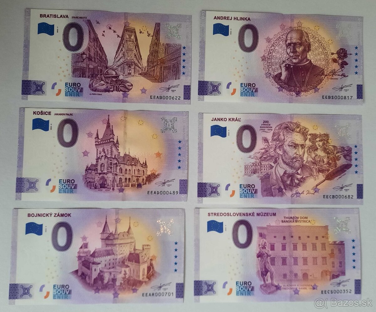 0€ / 0 euro suvenírová bankovka SK - 9