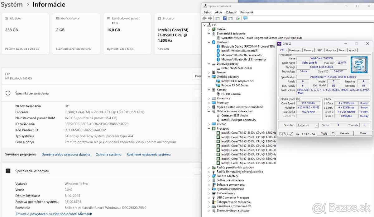 Intel i7-8550U, 16GB DDR4,250GB NVMe,FHD 1920x1080 - 9