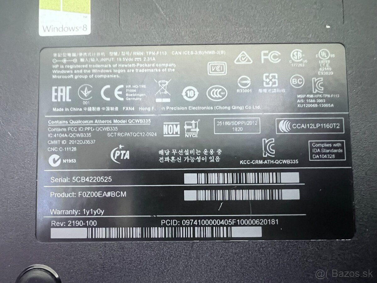 HP 250 G2 / Intel 4-jadro / 8GB RAM / 240GB SSD / 15.6" - 9