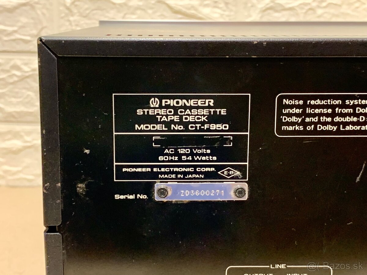 Pioneer CT-F950 …. Kazetový deck “Blue Line séria” - 9
