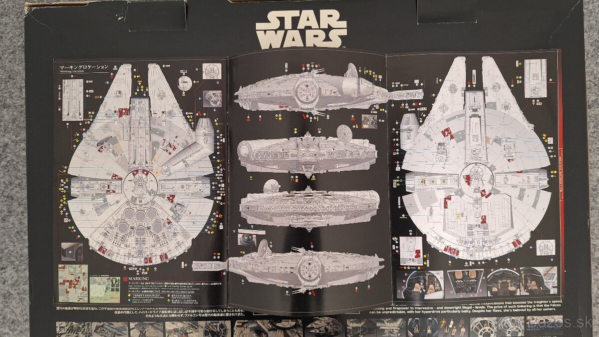 Predám plastikový model Millennium Falcon - Star Wars 1:72 - 9