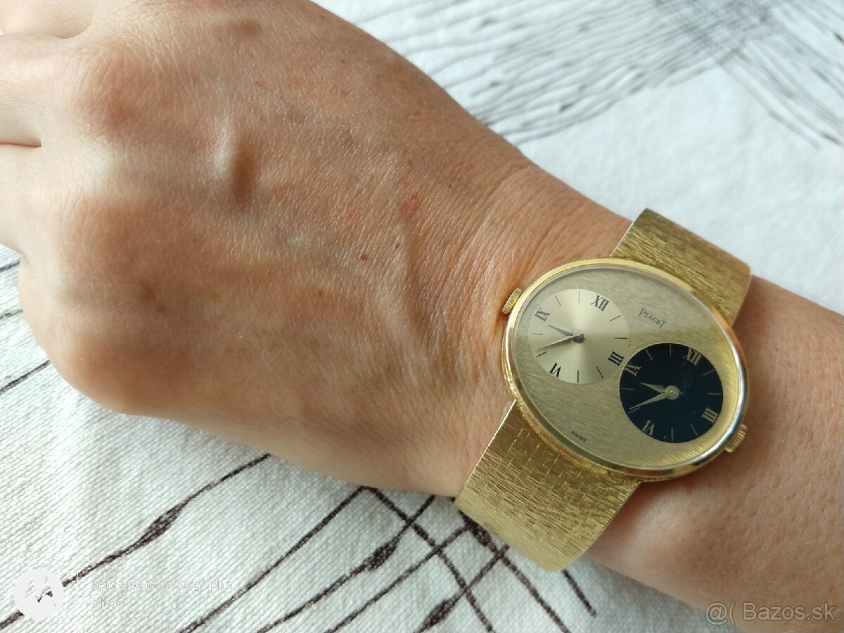 Exkluzívne Zlaté Hodinky PIAGET Dual Time 18k/750 - 9