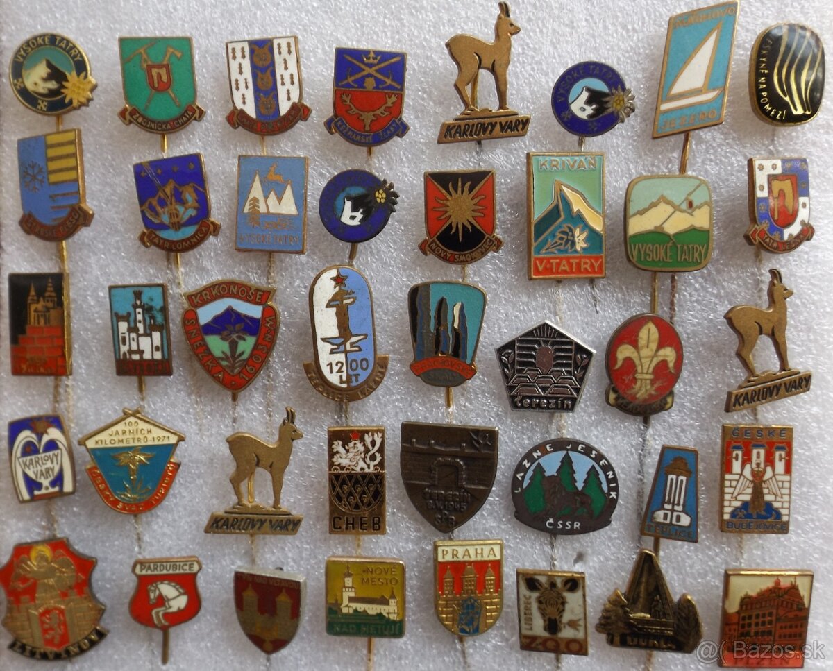 odznaky - turistika, heraldika, příroda, hrady, lázně, erby - 9