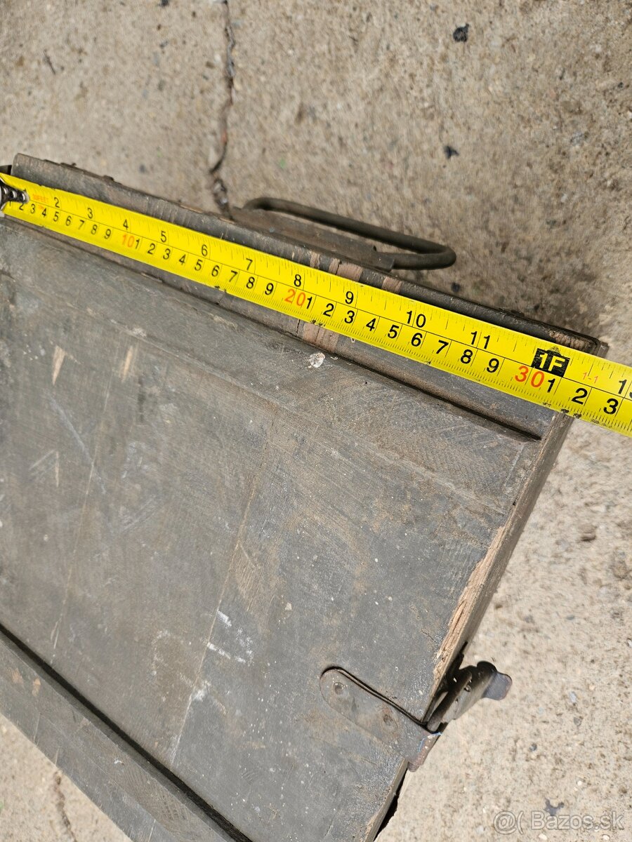 Vojenska drevena krabica bedňa 6. - 9