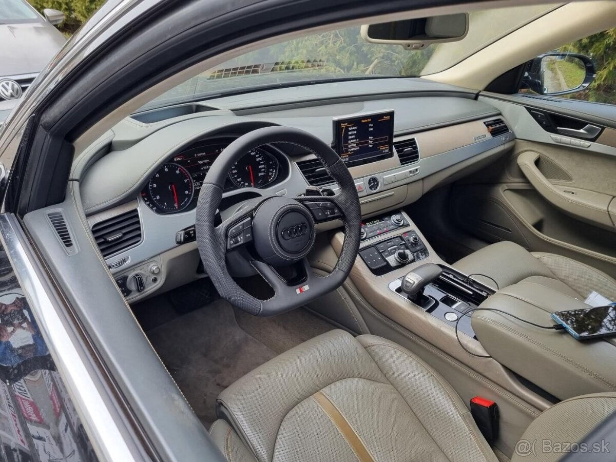 AUDI KOŽENÝ EXCLUSIVE VOLANT + AIRBAG + F1 PADLA BIELA NITKA - 9