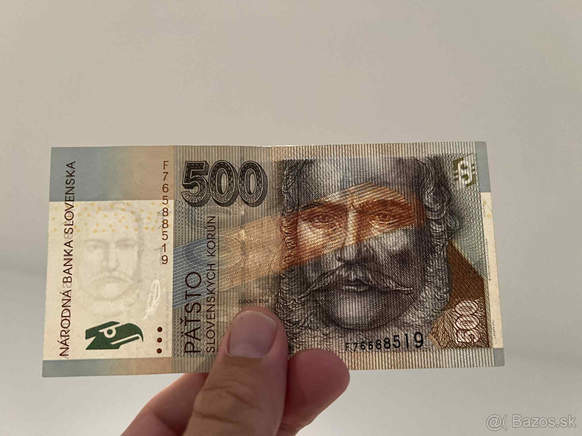 Slovenské bankovky 500 SK - 9