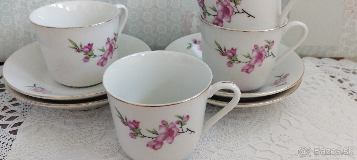 porcelánové šálky sad 4+4 - 9