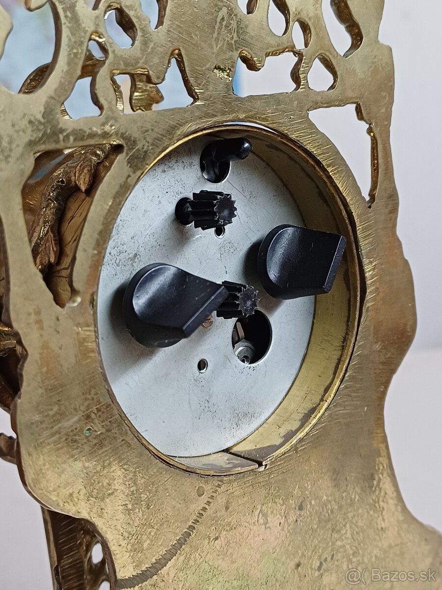 Staršie stolove - krbove mechanicke hodiny & budik - 9