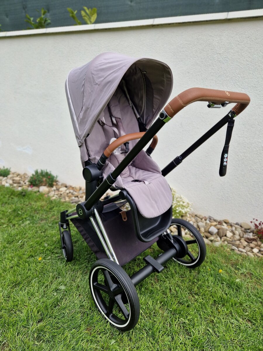 Dvojkombinácia Cybex ePriam Chrome Brown + Seat Platinum - 9