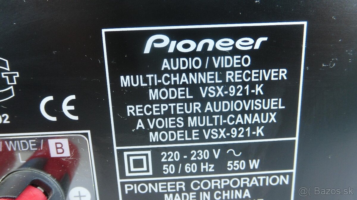 Pioneer VSX-921 – 7.1 AV receiver | HDMI . - 9