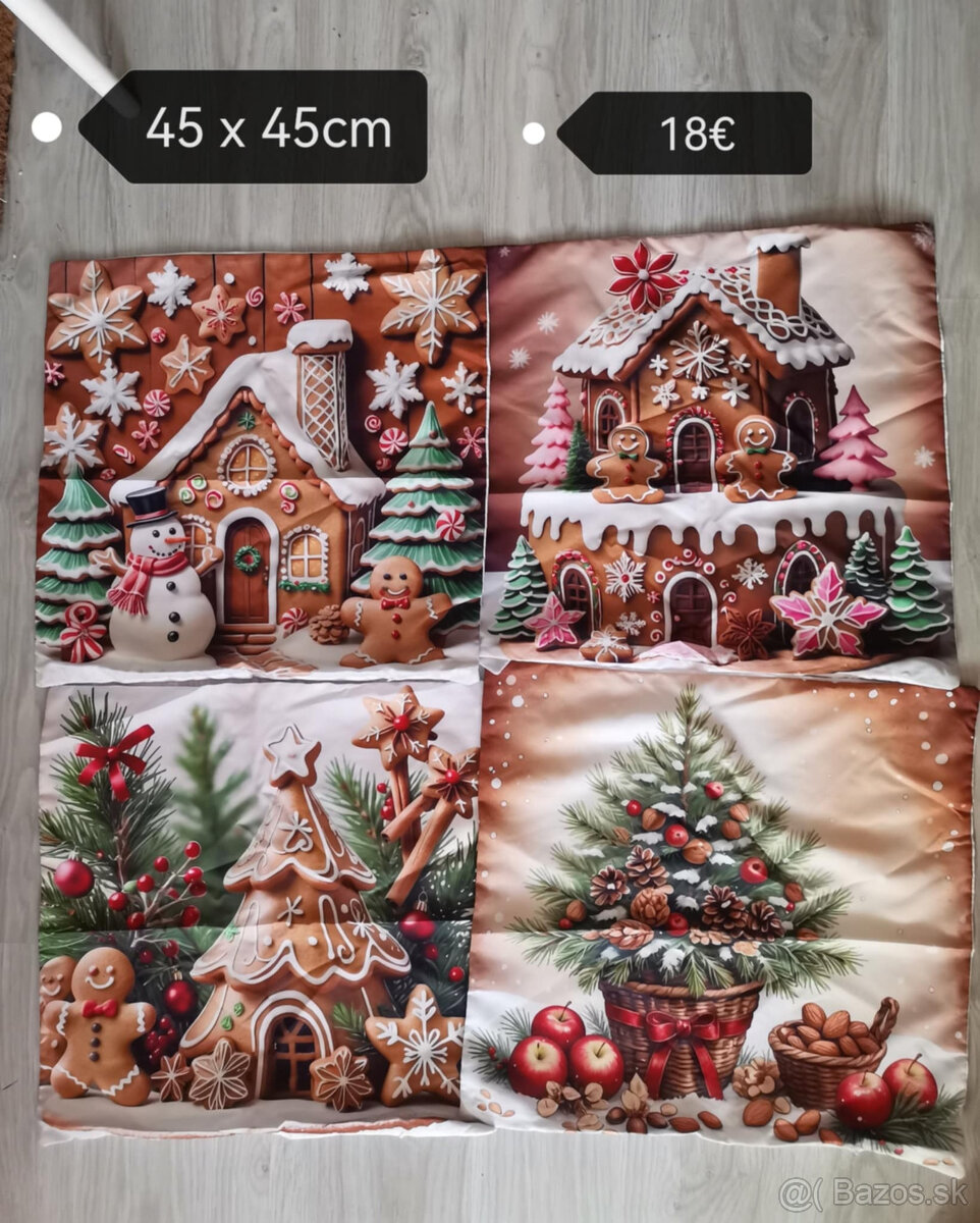 Perníčkové Vianoce ,obliečky ,vence na dvere NOVE - 9