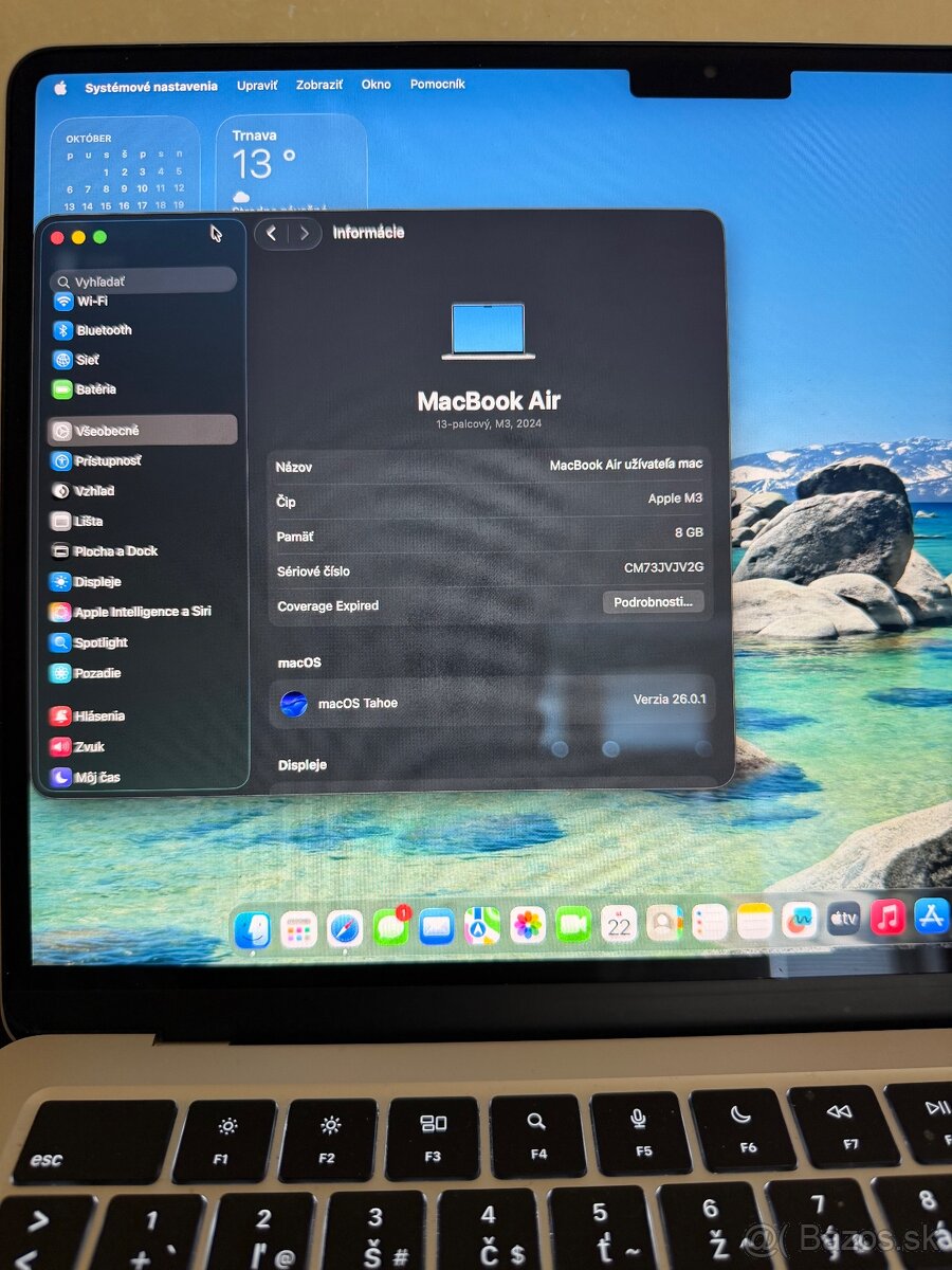 MacBook Air 13" M3 8/256GB - 9